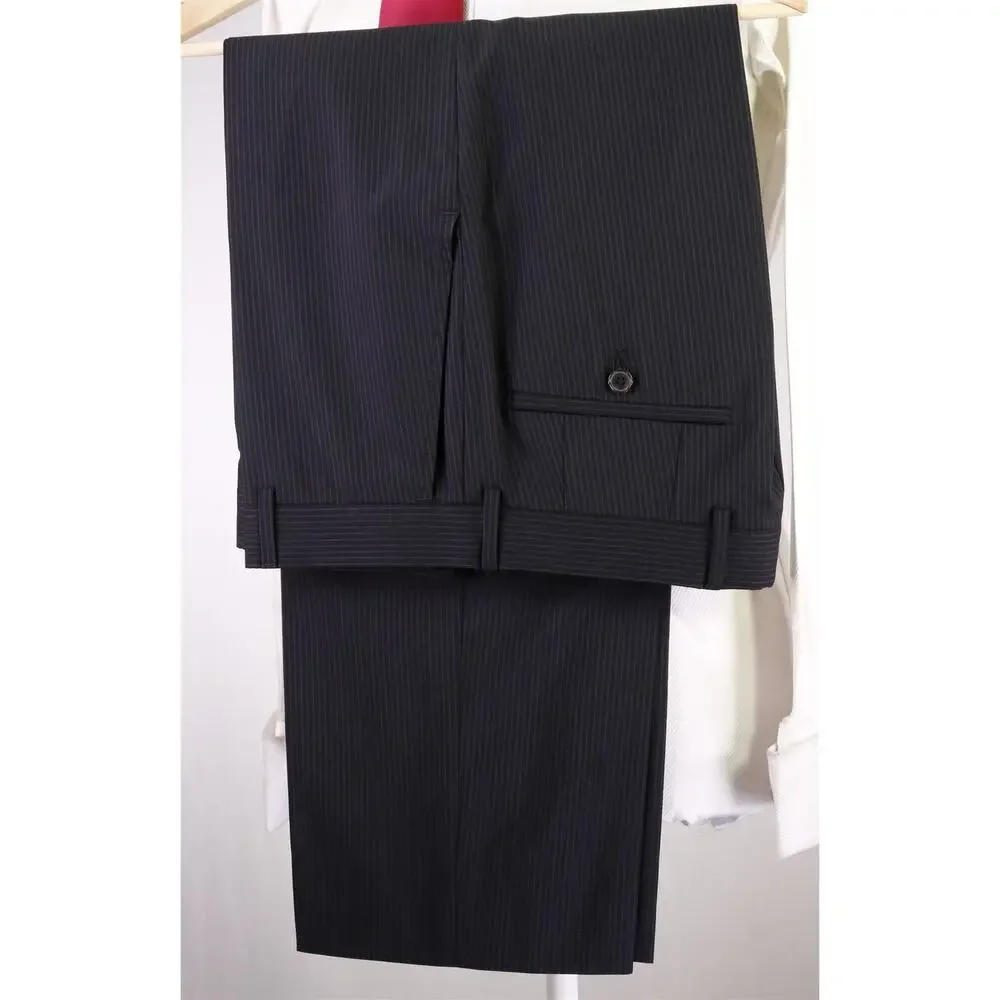 Hugo Boss Black Thin Striped 3-Btn Wool Suit 40S